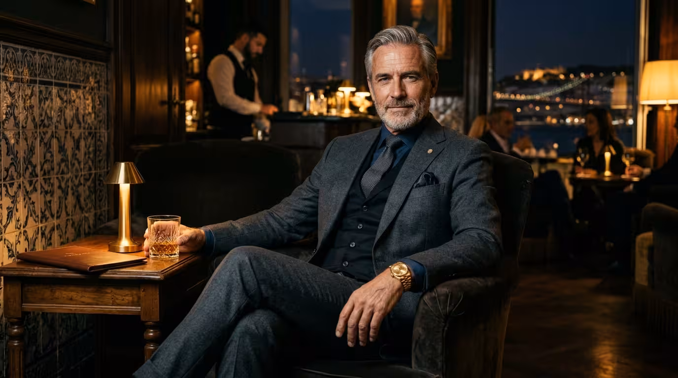 Sugar Daddy - Empresário sofisticado de fato em ambiente de luxo