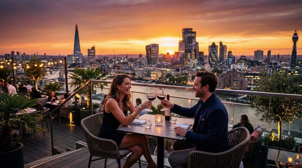 Swinger Dating e Relações Sugar: A Combinação Perfeita para Quem Procura Mais Experiências Dois copos de vinho a brindar ao pôr do sol